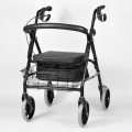 ROLATOR Z KOSZYKIEM CHODZIK Z SIEDZISKIEM HAMULCE CZTEROKOŁOWY SENIOR 136KG