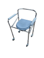 KRZESŁO TOALETOWE TOALETA PRZENOŚNA MOBILNA JEŻDZĄCA NA KÓLKACH DLA SENIORA HAMULCE