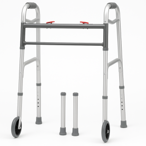 BALKONIK REHABILITACYJNY Z KÓŁKAMI CHODZIK DLA SENIORA PODPORA SKŁADANY 3W1