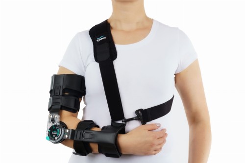 Orteza łokcia Stabilizator stawu łokciowego z zegarem [rozmiar:: uniwersalny, strona:: lewy]