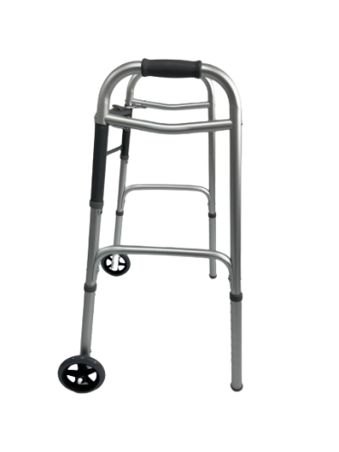 Balkonik Rehabilitacyjny z Kółkami Chodzik Składany Dla Seniora Mocny Lekki