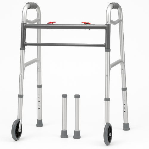 BALKONIK REHABILITACYJNY Z KÓŁKAMI CHODZIK DLA SENIORA PODPORA SKŁADANY 3W1