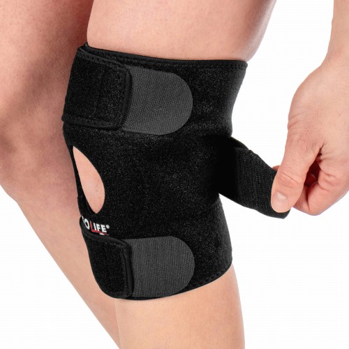 STABILIZATOR KOLANA ORTEZA STAWU KOLANOWEGO Z PIERŚCIENIEM NA RZEPKĘ OPASKA NA KOLANO